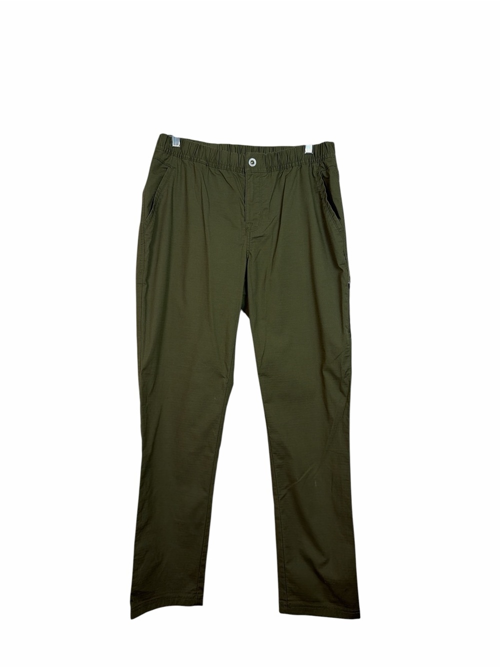 prAna Women’s Green Pull-On Pants Size 10 Organic Cotton Stretch Hiking Travel
